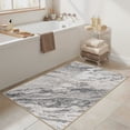 thumbnail image 3 of MICGEEK 3x5 Washable Area Rugs for Entryway, Modern Abstract Non Slip Carpet, Low Pile Indoor Rug for Bedroom Home Decor Carpets, Gray/Brown, 3 of 9