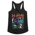 thumbnail image 1 of Def Leppard 80's Albums Black Junior Women's Racerback Tank Top T-Shirt, 1 of 1