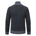 thumbnail image 6 of Timoontee Men's Cardigan Coats Modern Fit Long Sleeve Knitted Coats Full Zip Stand Collar Casual Tops Solid Pockets Outerwear Coats Dark Gray M, 6 of 6