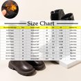 thumbnail image 3 of DxhmoneyHX Boots for Girls Fashion Vintage Faux Leather Shoes Fall&nbsp;Winter Warm Mid Calf Boots Low Heel Side Zipper Slip on Shoes Size 30, 3 of 9