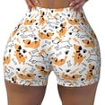 thumbnail image 2 of Haiem Cute Dog No Front Seam Biker Shorts for Women Yoga Workout Gym Bike Shorts with Tummy Control Moisture-Wicking-Large, 2 of 9