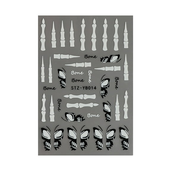 Tkrady Nail Stickers Glow In The Dark Fluorescent Design Nail Stickers Self Adhesive DIY Nail Arts Tips For Women's Nail Arts