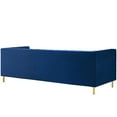 thumbnail image 4 of Modway Delight Tufted Button Performance Velvet Stainless Steel Sofa in Navy, 4 of 7