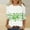 #472-Multicolor, variant on Wowcloth Woman's St. Patrick's Day Print T-shirt, Round Neck Three-Quarter Sleeves Loose Fit, Casual Top for Festive and Everyday Wear