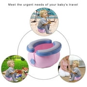 2-in-1 Go Potty for Travel, Portable Folding Compact Toilet Seat,Potty Training Toilet Chairs for Toddler Boys & Girls with Storage Bag and Potty Liners by BlueSnail (Blue+Pink)