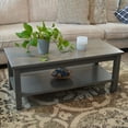 thumbnail image 4 of Versaloft Solid Wood Amish Coffee Table with Shelf in Dark Green Paint - Living Room Conversation Table Made in the USA, 4 of 5