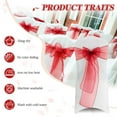 thumbnail image 4 of Lavish Cover Premium Glossy Chair Sash, Washable Decorative Bows for Weddings, Parties, Home Decor(Red, 10 Packs), 4 of 7