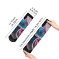 thumbnail image 4 of Fuzoiu Blue Lipped Pit Viper And Three Pink Roses Print Adult Socks, Crew Moisture-wicking Socks, Unisex Cushion Crew Socks,Casual Sports Ankle Socks, 4 of 7