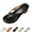 Black, variant on Women's Chunky Heel Sandals - Toe Open Toe Design for Summer | Comfortable Walking Heeled Sandals in Solid Colors