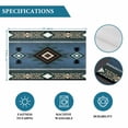 thumbnail image 6 of Blue Southwest Placemats Set of 6, Farmhouse Boho Aztec Abstract Geometric Placemats for Dining Table, Place Mats for Kitchen Tabletop, Waterproof Wipeable Dining Table Mats Set, 6 of 9