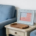 thumbnail image 6 of Vintage Floral Flag Wall Decor, 2PCS Patriotic USA Flag Hanging Sign with Distressed Wood Frame, Shabby Chic American Flag for 4th of July, Farmhouse Cottage Home Decoration, 6 of 8