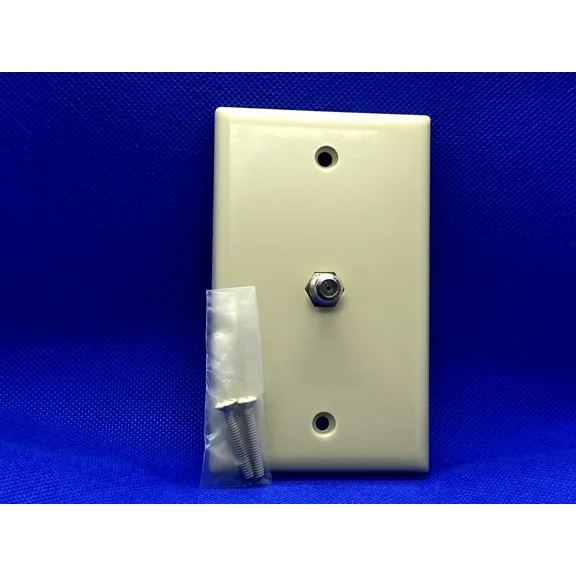 Wall Plate - 1 Gang Single Coaxial Cable Jack F-Type
