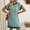 🔥 Mint Green, variant on Sentmoon Hawaiian Dresses for Women Beach Short Sleeve Crew Neck Dinner Dress Color Block Breathable Regular Fit Semi Formal Dresses for Women with Pockets Hawaiian Accessories for Women