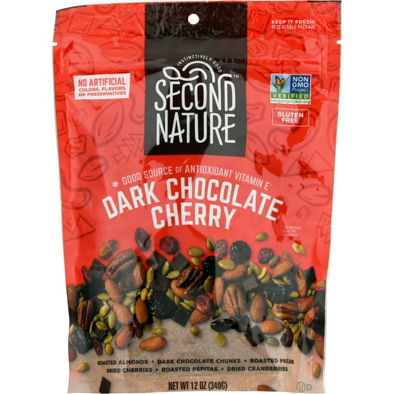 Second Nature Cherry Dark Chocolate Trail Mix 12 oz (Pack Of 6)