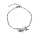 thumbnail image 4 of Jumpingount Anklets Stylish Silver Alloy Leaf Foot Valentines Jewelry Trendy Universal Gifts Bracelets Day Chains for Women Teen Girls Plata 5piezas Jumpingount CBP253012, 4 of 4