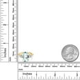 thumbnail image 6 of Gem Stone King 18K Yellow Gold Plated Silver Sky Blue Simulated Aquamarine and Lab Grown Diamond Engagement Ring for Women | 6.40 Cttw | Oval 14X10MM | Gemstone March Birthstone | Size 5, 6 of 6