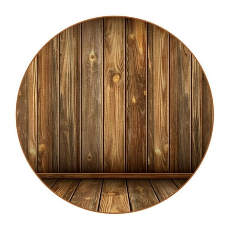 

OWNTA Wood Print Pattern Premium Microfiber Leather Round Coasters (6PCS) - 11x11 cm/4.3x4.3 in - Durable & Stylish Cup Mat Set