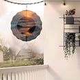thumbnail image 4 of Serene Metal Hanging Wind Spinner with Circular Pattern Design - Perfect Wind Chime for Yard and Garden Decor at Sunset, 4 of 6
