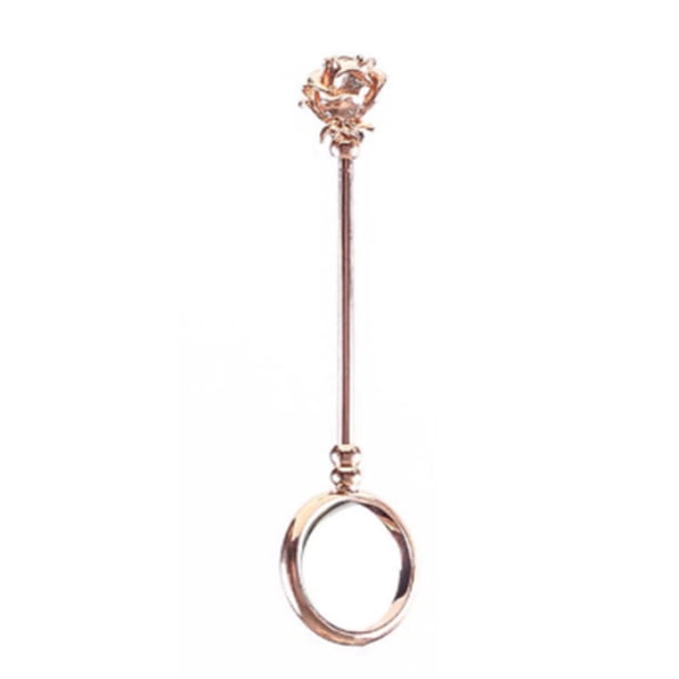 Yuarrent Anillo con soporte para cigarrillos, forma de rosa, adorno de apariencia exquisita, suministros de Tobacciana, coleccionables de encendedores oro rosa mate 16 mm