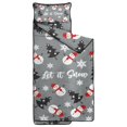 thumbnail image 2 of Gray Christmas Snowman Pattern Toddler Nap Mats for Kids Preschool,60"x20" Sleeping Mat Bag or Kids,Toddler Sleeping Bag,Toddler Nap Mat or Daycare, 2 of 6