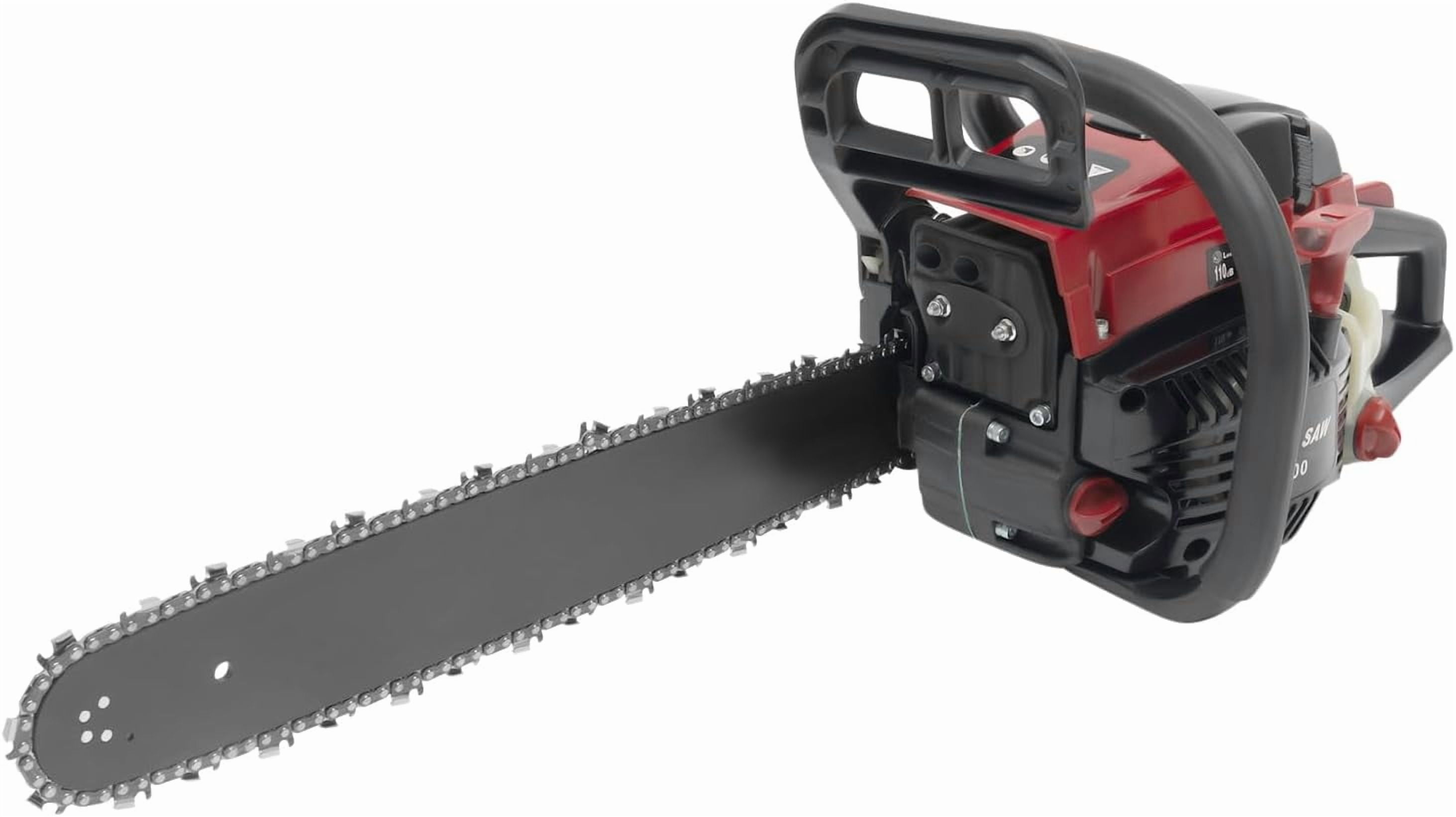 20Inch Gas Chainsaw, 2-Stroke 58CC 2.4KW Engine Handheld Gas Power Chain Saw with Air-cooled, Pull Start Petrol Saws Set for Wood Cutting, Garden Pruning, Forest Logging, Black & Red