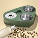 thumbnail image 5 of Dispensador de agua de perro desenchufada de gato mascota con cuencos de acero inoxidable, 5 of 5