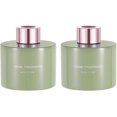 thumbnail image 1 of HARFINGTON 2pcs Empty Glass Diffuser Bottle 140ml/4.7oz Refillable Fragrance Accessories Aromatherapy Jar Container for Replacement Reed Diffuser DIY Home Bathroom Green with Gold Tone Cap, 1 of 6