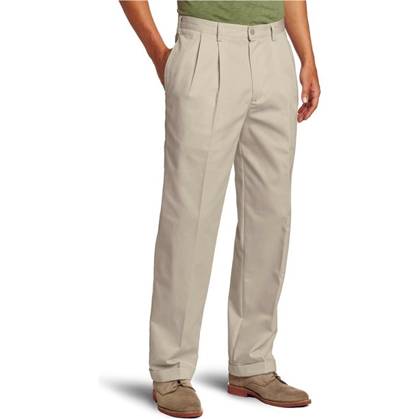 Pantalones chinos casuales IZOD para hombre Beige 34W x 34L