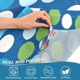 thumbnail image 3 of Yayeee Kitchen Curtains Tier Pair Light Filtering 27"x24" Rod Pocket Short Cafe Window Panel, Blue Dots, 3 of 7