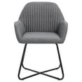thumbnail image 6 of vidaXL Dining Chairs Accent Arm Chair with Metal Legs for Living Room Fabric, 6 of 138