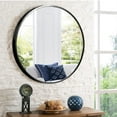 thumbnail image 2 of POSHIONS 24" Aluminum Alloy Frame Circle Round Mirror,Black, 2 of 9