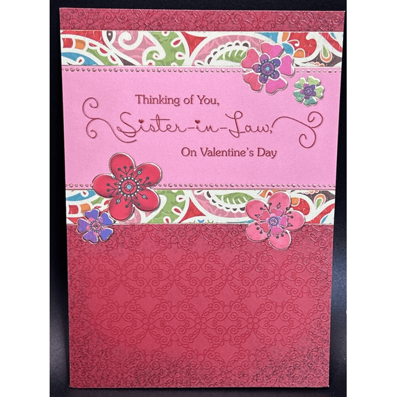Happy Valentine's Day Sister-In-Law Greeting Card w/Envelope