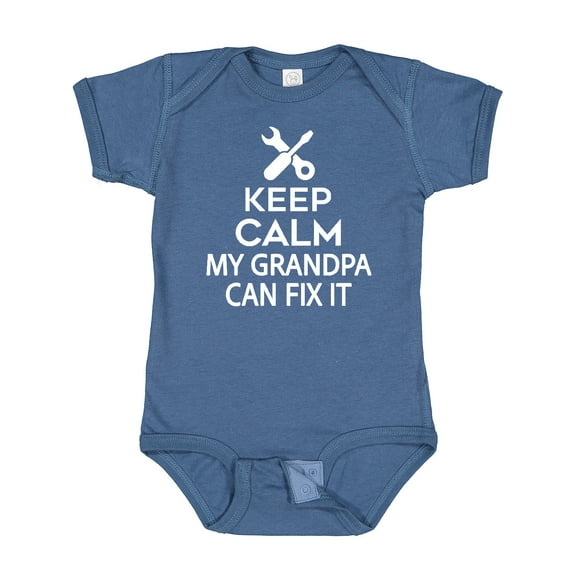 Inktastic Keep Calm My Grandpa Can Fix It Boys or Girls Baby Bodysuit