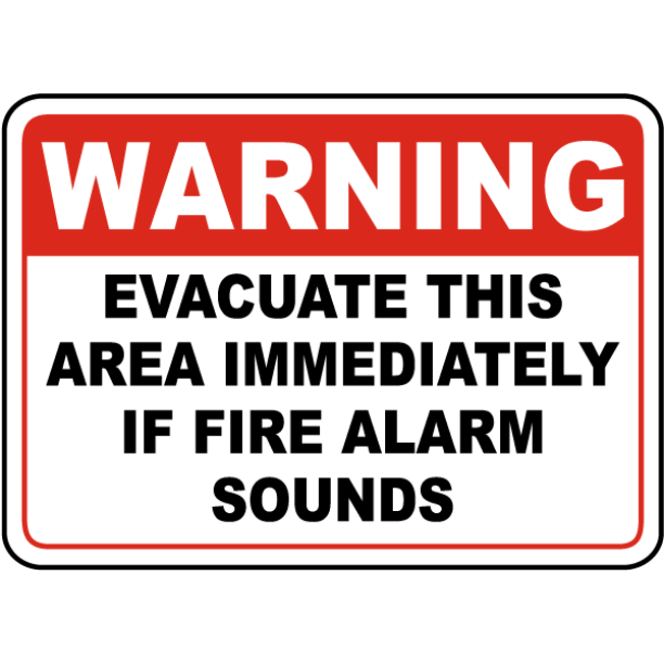 Vinyl Stickers Bundle Safety and Warning Signs Stickers Evacuate