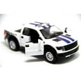 thumbnail image 2 of 5" Kinsmart 2013 Ford F-150 SVT Raptor Stripes 1:46 Diecast Model Truck- White, 2 of 4