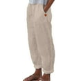 thumbnail image 1 of Pantalon Large Taille Haute en Polyester Imprimé avec Poches - Confortable pour Décontracté et Diverses Occasions, 1 of 6