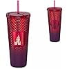 thumbnail image 3 of Disney Theme Park 50th Anniversary Starbuck Tumbler w/straw 24 oz. Red, 3 of 3