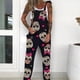 thumbnail image 1 of Monos con varios estampados de tallas grandes, monos con peto de informales de pierna recta largos Cráneo Bowknot, 1 of 8