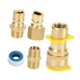 thumbnail image 4 of 1/2 "QDD LP Gas Accesorios de conexión rápida del kit Adaptadores de propano Manguera de desconexión rápida Conjunto de enchufes para el del, 4 of 8