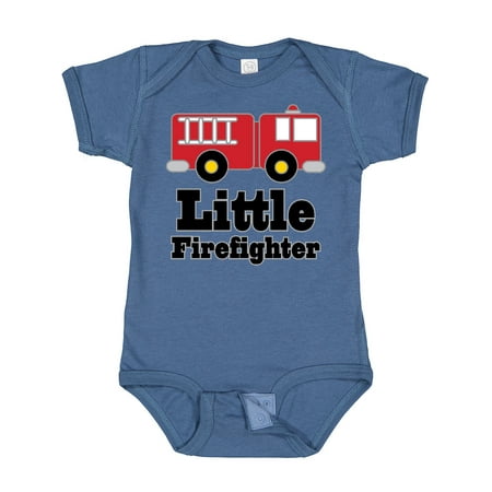 

Inktastic Little Firefighter Fire Engine Boys or Girls Baby Bodysuit