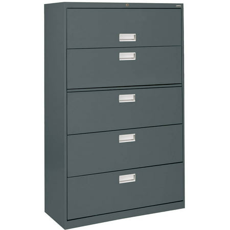 Sandusky Lee 600 Series 36 5 Drawer Lateral File Charcoal