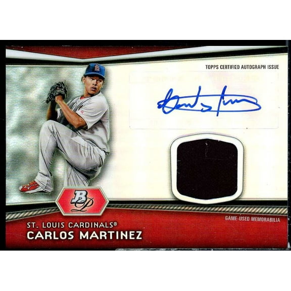 Carlos Martinez Card 2012 Bowman Platinum Relic Autographs #CM