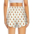 thumbnail image 4 of Xecao's Cute Carrot Print for a double-layer running short for women, perfect for gym, tennis, and more, featuring a convenient pocket., 4 of 9