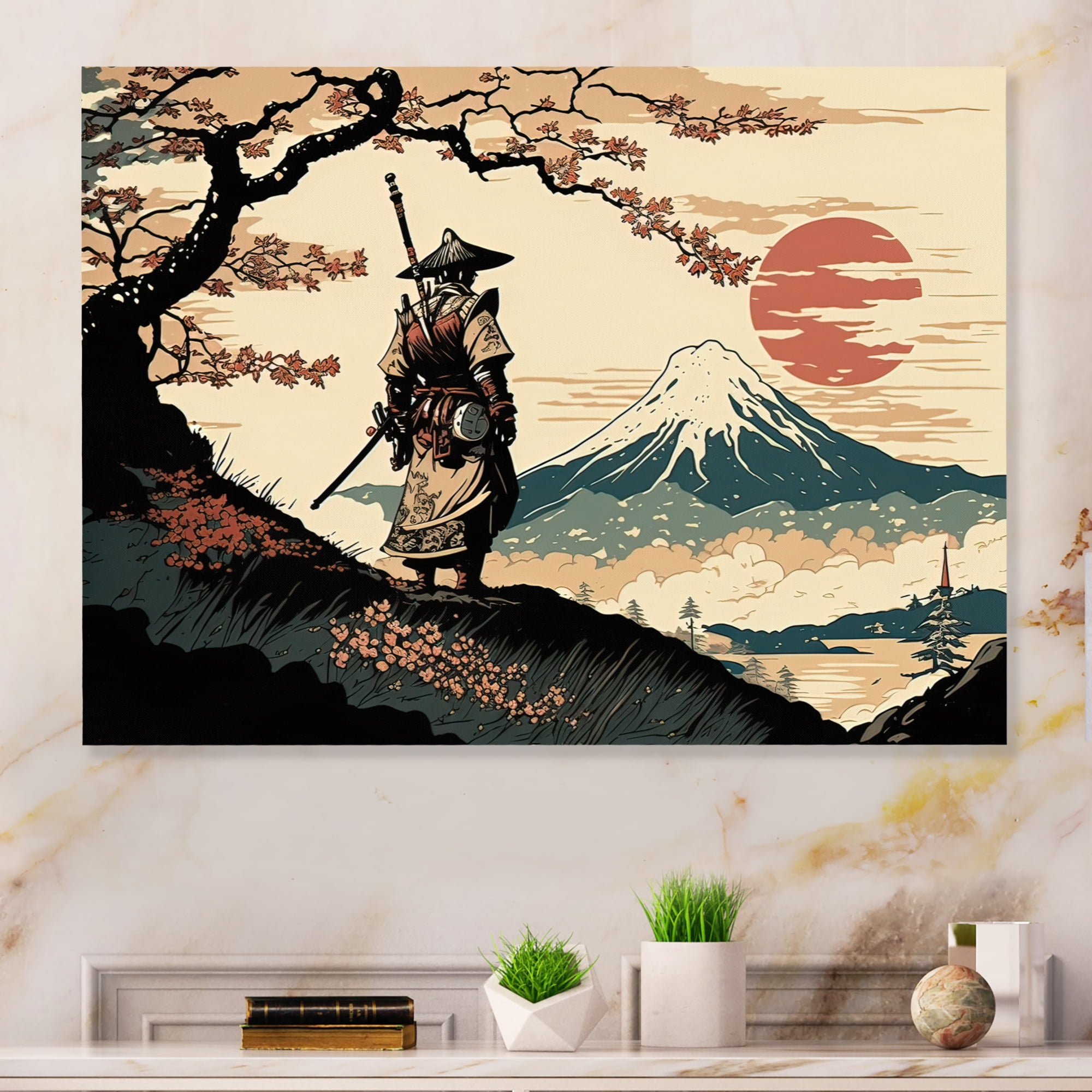 Designart Samurai In Japon II Canvas Wall Art - Walmart Business