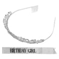 thumbnail image 1 of Bride Crown, Shiny Decorative Queen Tiara ABS Alloy Silver Comb Fixation Gorgeous  for Party, 1 of 8