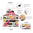 thumbnail image 7 of Pioneer Flower Floral Print Pattern Apron-Garden Aprons for Women with Pockets-Cotton Linen Waterproof Kitchen Cooking Gardening Aprons Adjustable for Kitchen,Cooking,BBQ and Salon 33x27 Inch, 7 of 7
