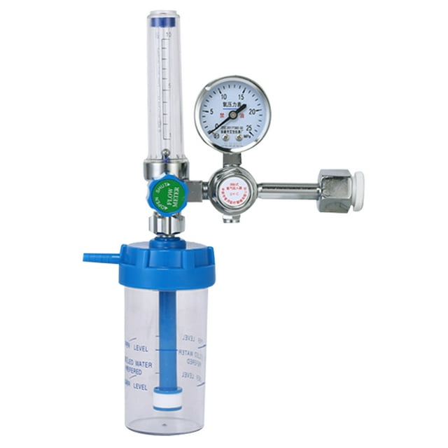 Maoww Oxygen Inhaler Pressure Reducer Meter Regulator Oxygen Humidification Bottle Inhalator with Scale, DY-C New Style