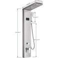 thumbnail image 4 of CES Bathroom Shower Panel System Shower Tower with LED Rainfall Waterfall Shower Head 5-Function Shower Faucet Rain Massage System with Body Jets,Brushed Nickel, 4 of 9