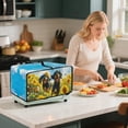 thumbnail image 4 of Renewold Small Appliance Cover for Toaster Oven with Accessory Pockets Stain-Resistant Dust-Proof Microwave Oven Small Appliance Cover Case, 20.5 x 16.5 x 10 Inches, Dachshund Sunflower, 4 of 7