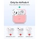 thumbnail image 2 of Funda para AirPods 4 ESR Orbit Hybrid Drop Protection, rosa, 2 of 9